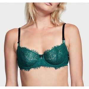 Victoria's Secret Dream Angels Lace Push-Up Without Padding Bra Green 38DD